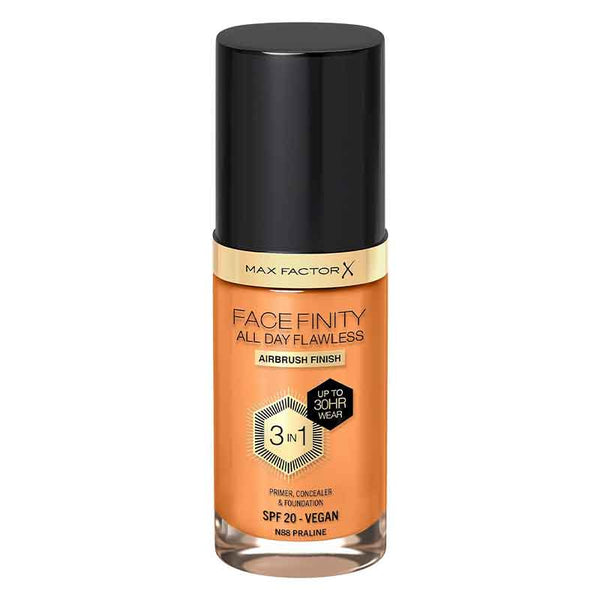 Max Factor Facefinity All Day Flawless 3 in 1 Foundation SPF20 30ml - 88 Praline