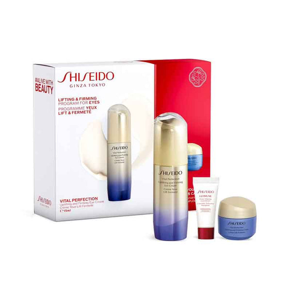 Shiseido Uplifting And Firming Eye Gift Set 15ml Vital Perfection Uplifting and Firming Eye Cream + 15ml Vital Perfection Uplifting and Firming Cream + 5ml Ultimune Power Infusing Concentrate