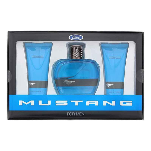 Mustang Blue Gift Set 100ml EDT + 100ml Aftershave Balm + 100ml Hair & Body Wash