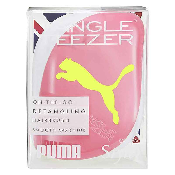 Tangle Teezer X Puma Compact Styler Detangling Hair Brush - Neon Yellow