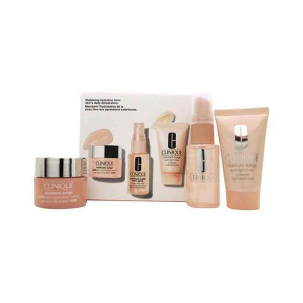 Clinique Moisture Surge Skin School Gift Set 15ml Replenishing Hydrator + 30ml Face Spray + 30ml Overnight Mask