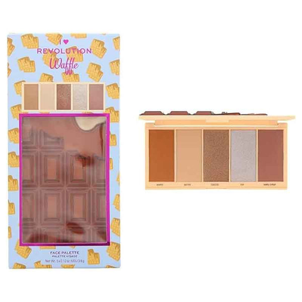 Makeup Revolution I Heart Revolution Waffle Chocolate Face Palette 18g