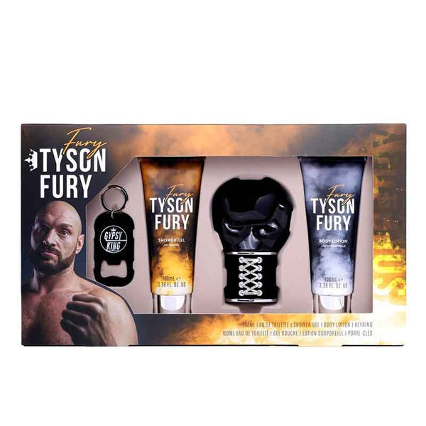 Tyson Fury Gift Set 100ml EDT + 100ml Shower Gel + 100ml Body Lotion + Keyring
