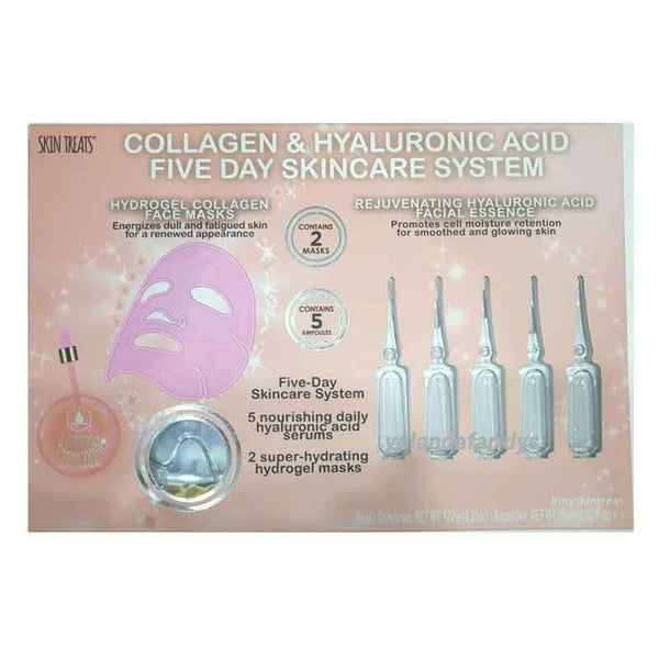 Skin Treats Collagen & Hyaluronic Acid Five Day Skincare System - 7 Pieces