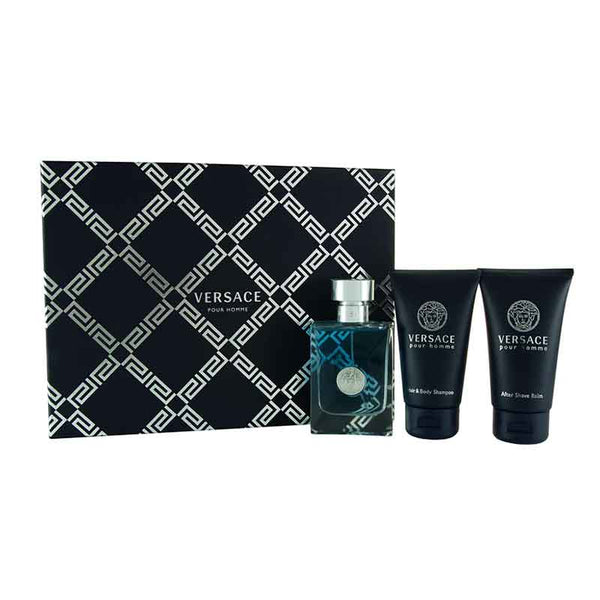 Versace pour Homme Gift Set 50ml EDT + 50ml Shower Gel + 50ml Aftershave Balm